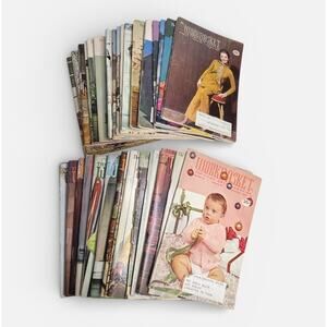 Vintage Workbasket Magazine Lot 32 1970s Needlework Crochet Sewing Crafts